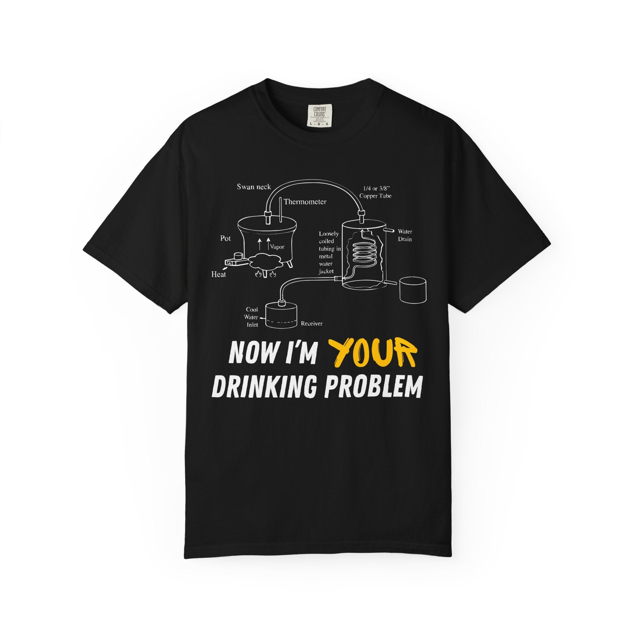 Now I'm Your Drinking Problem – Vintage Distilling Blueprint Shirt