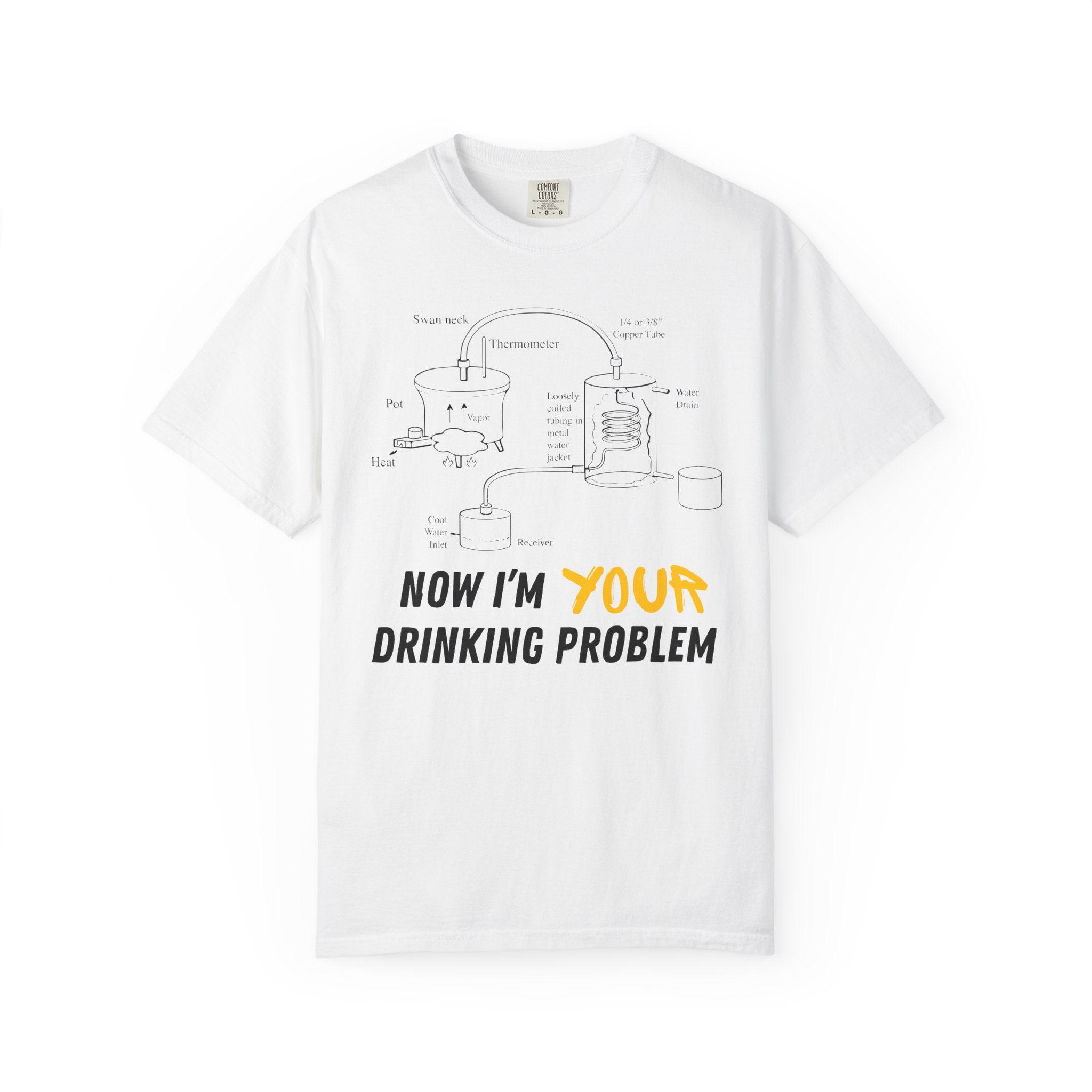 Now I'm Your Drinking Problem – Vintage Distilling Blueprint Shirt