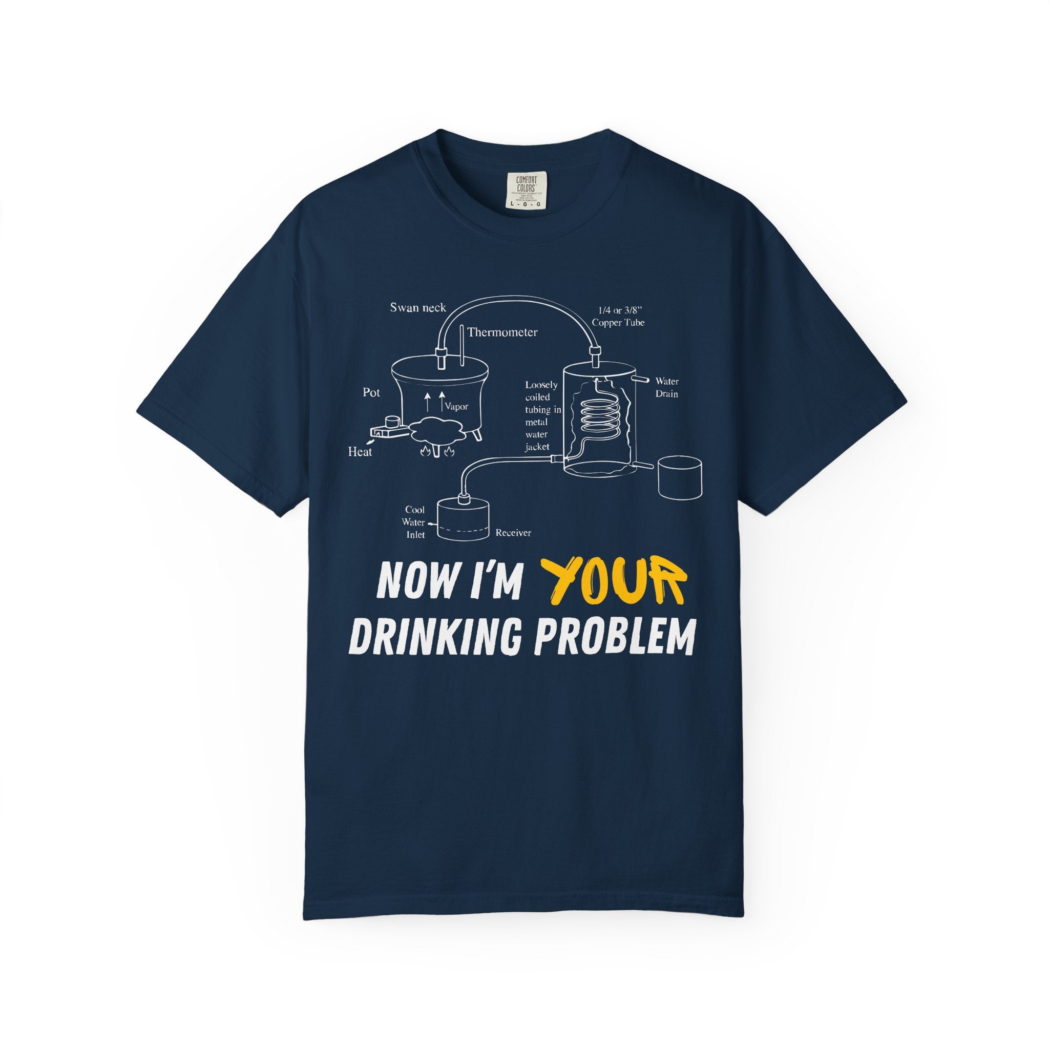 Now I'm Your Drinking Problem – Vintage Distilling Blueprint Shirt